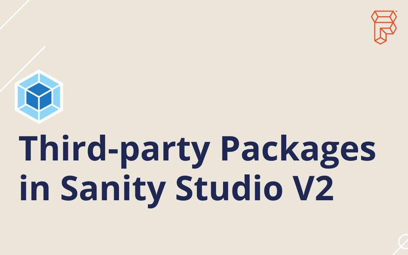 Third-party packages in Sanity Studio V2 with a webpack icon
