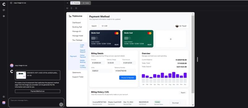 Quickly complete page UI layout design and code
