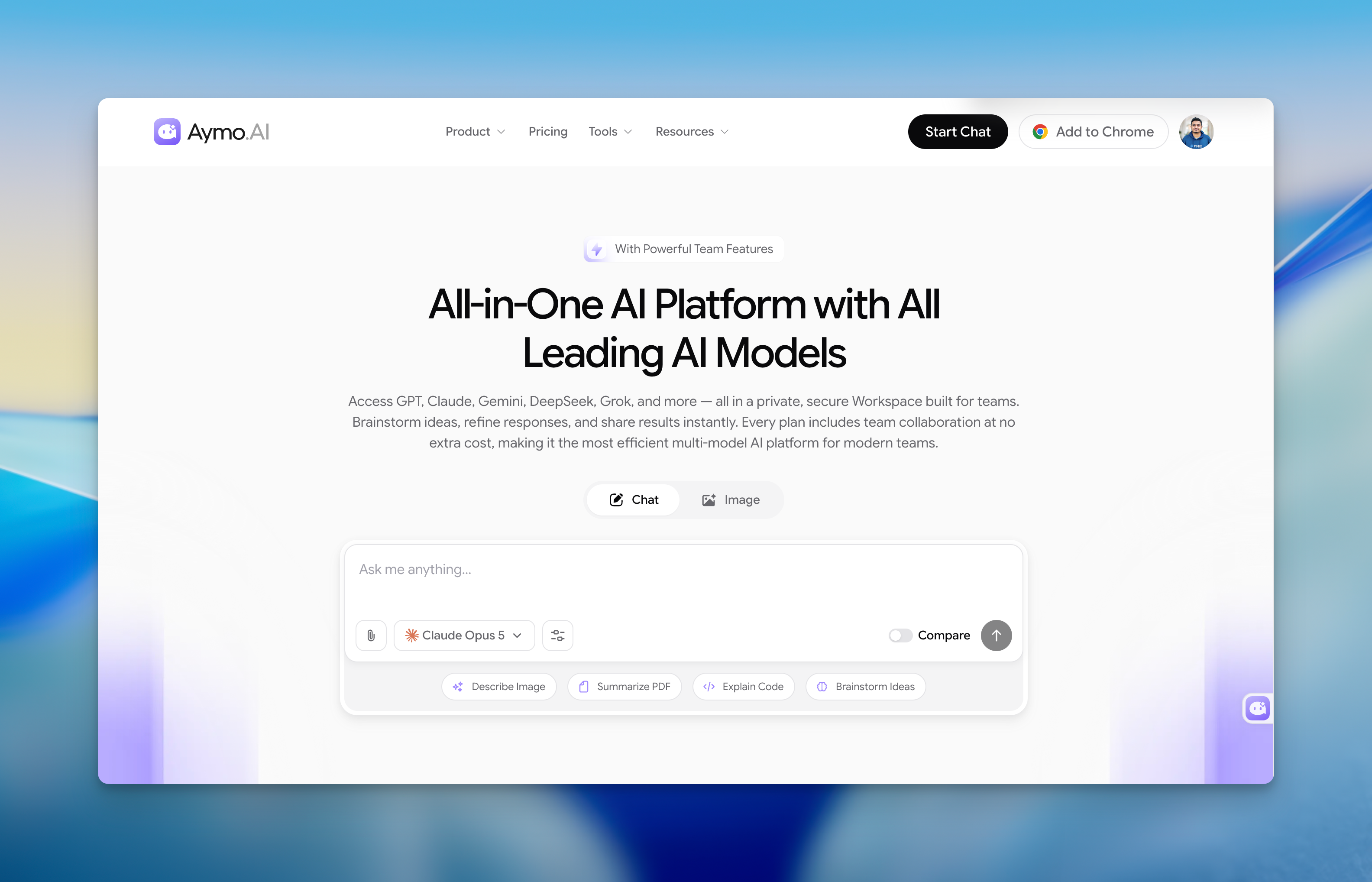 Aymo AI - Multi-Model AI Platform