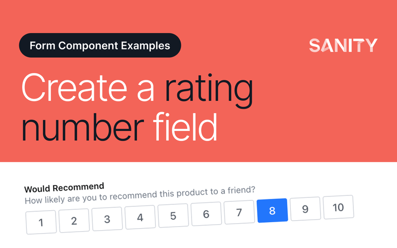 Create a survey rating number field input