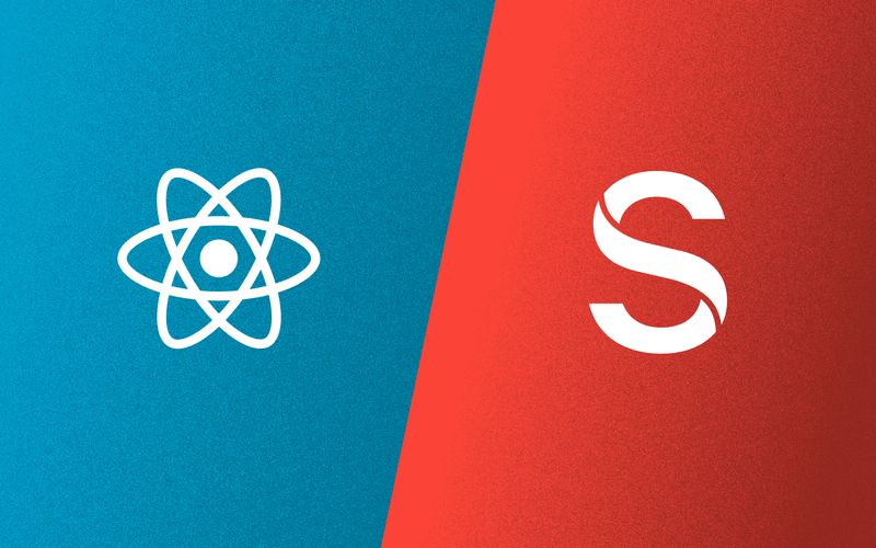 Logos for React and Sanity