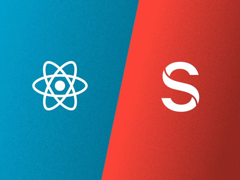 Logos for React and Sanity