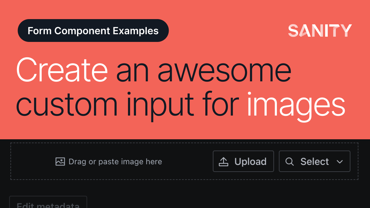 Awesome custom input component for metadata