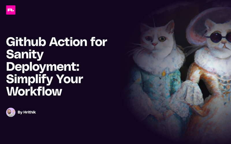 Github Action for Sanity Deployment: Simplify Your Workflow: Two cats, one with cool sunglasses