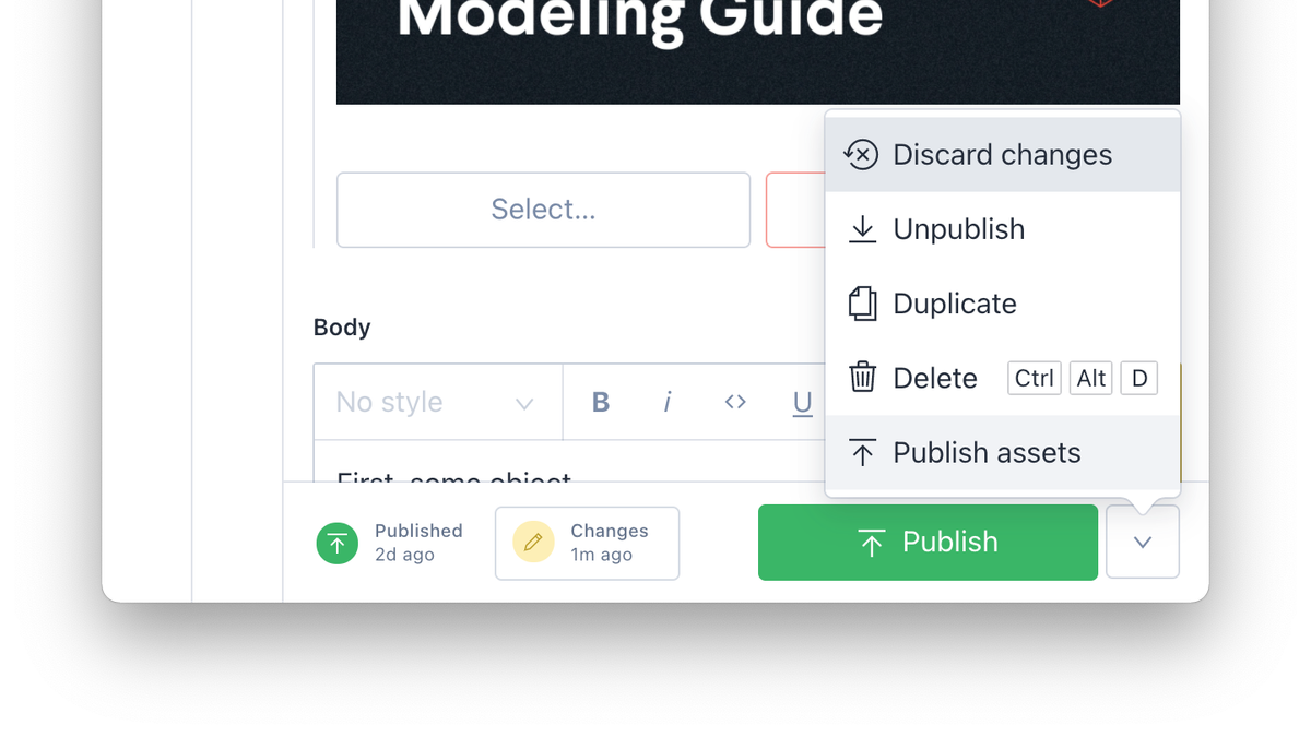 Easier editor tasks with custom actions