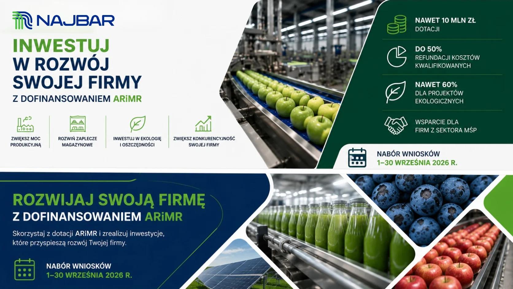 Dofinansowanie do 10 mln zł dla przetwórstwa rolno-spożywczego – grafika