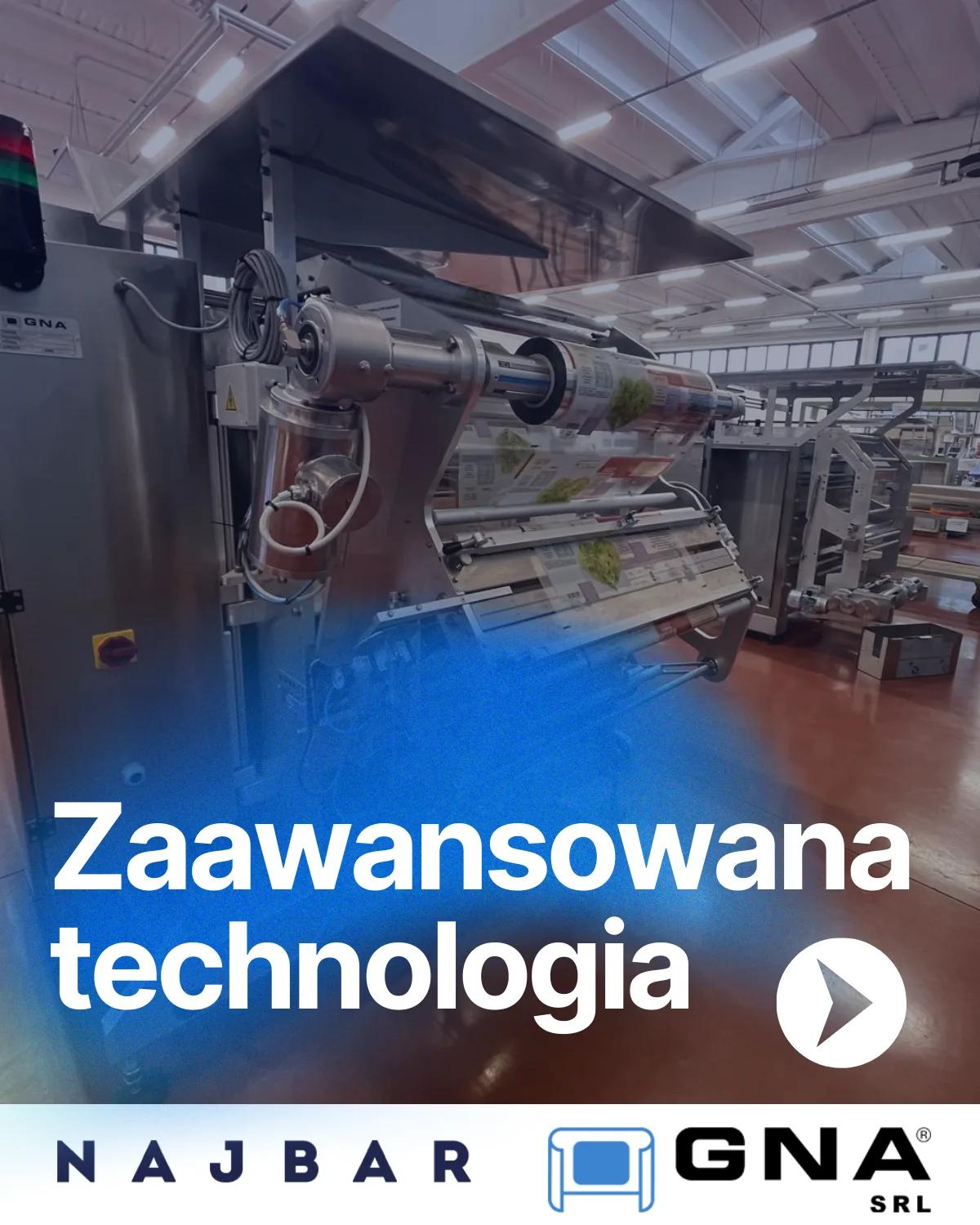 Maszyna pakująca GNA Srl w hali produkcyjnej klienta