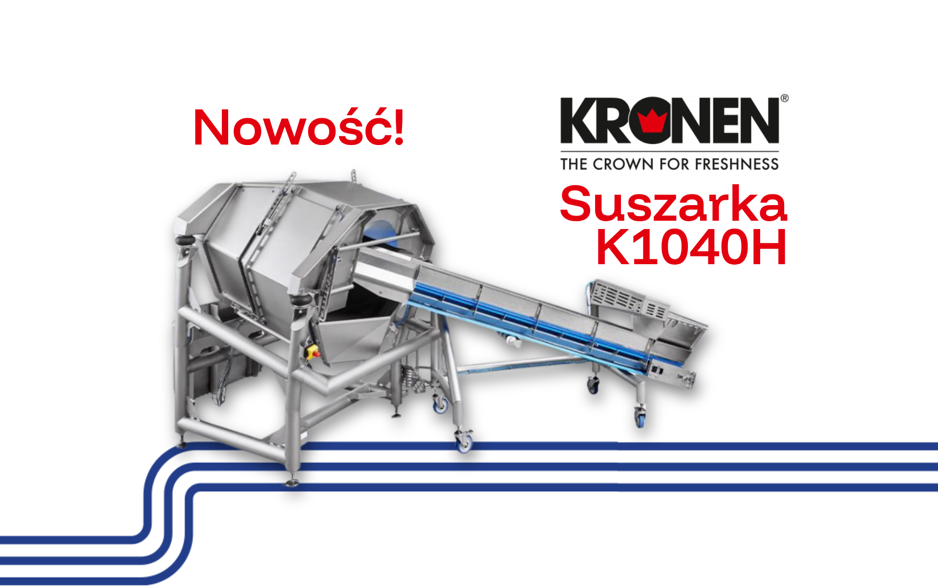 Suszarka K1040H – osuszanie warzyw i sałat w trybie ciągłym