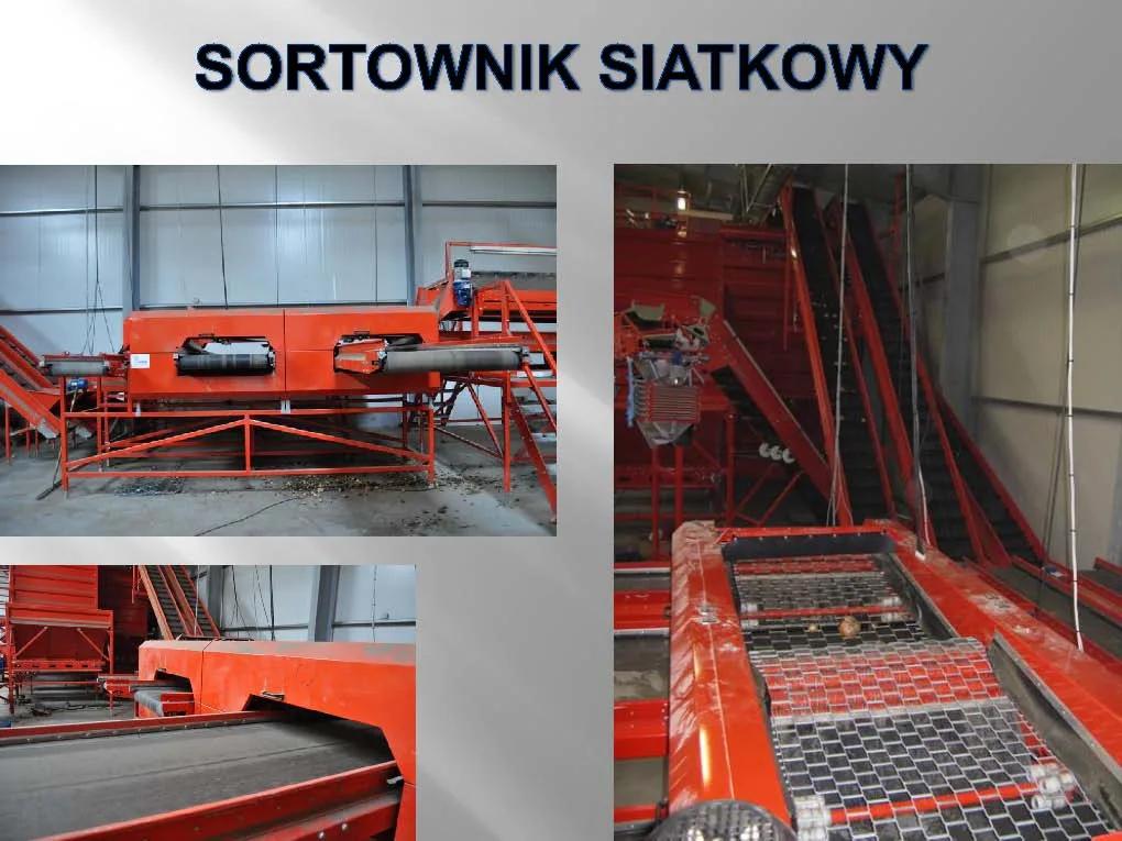 Sortownik siatkowy – sortownik sitowy z przenośnikami