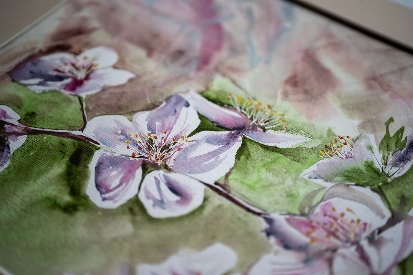 Bloom – Aquarell von Margareta Maletska, Kollektion Von Neuanfängen