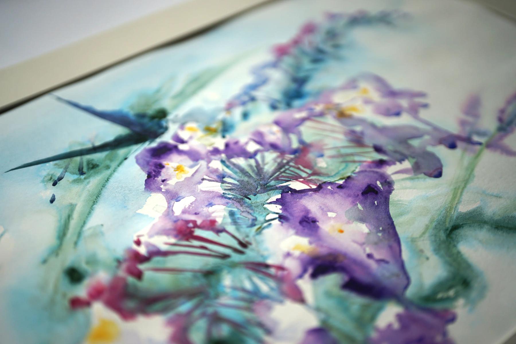 Wings – Aquarell von Margareta Maletska, Kollektion Von Neuanfängen