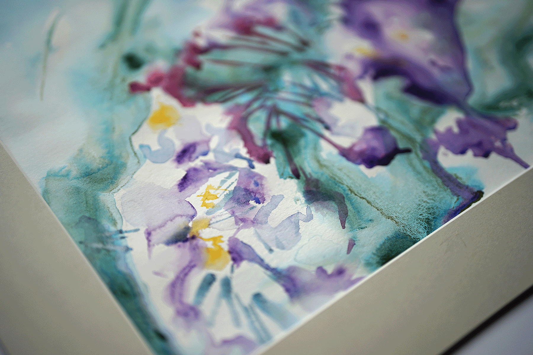 Wings – Aquarell von Margareta Maletska, Kollektion Von Neuanfängen (Detail 1)