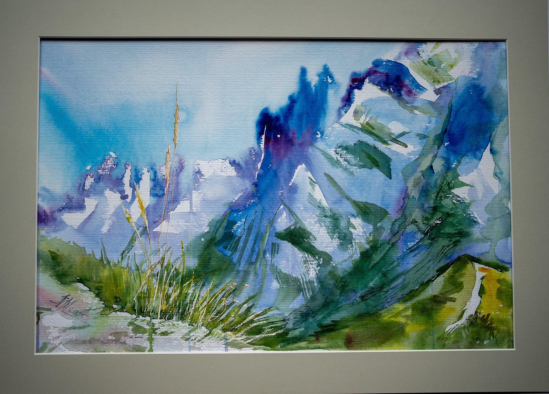 Shine – Aquarell von Margareta Maletska, Kollektion Von Neuanfängen (Detail 4)