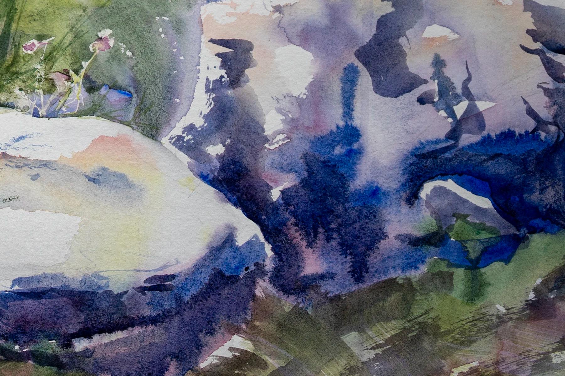 Stones – Aquarell von Margareta Maletska, Kollektion Von Neuanfängen (Detail 3)