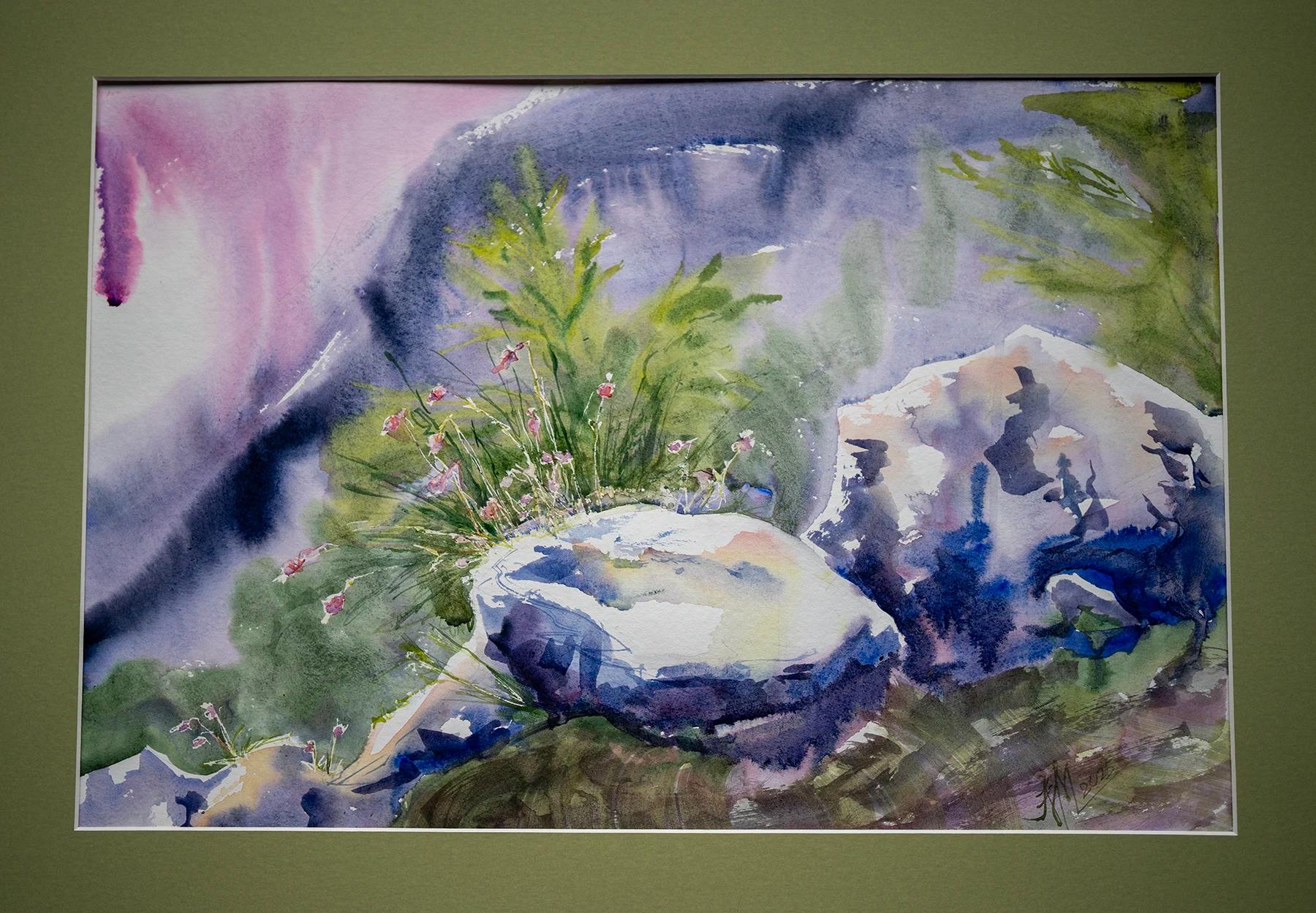 Stones – Aquarell von Margareta Maletska, Kollektion Von Neuanfängen (Detail 4)