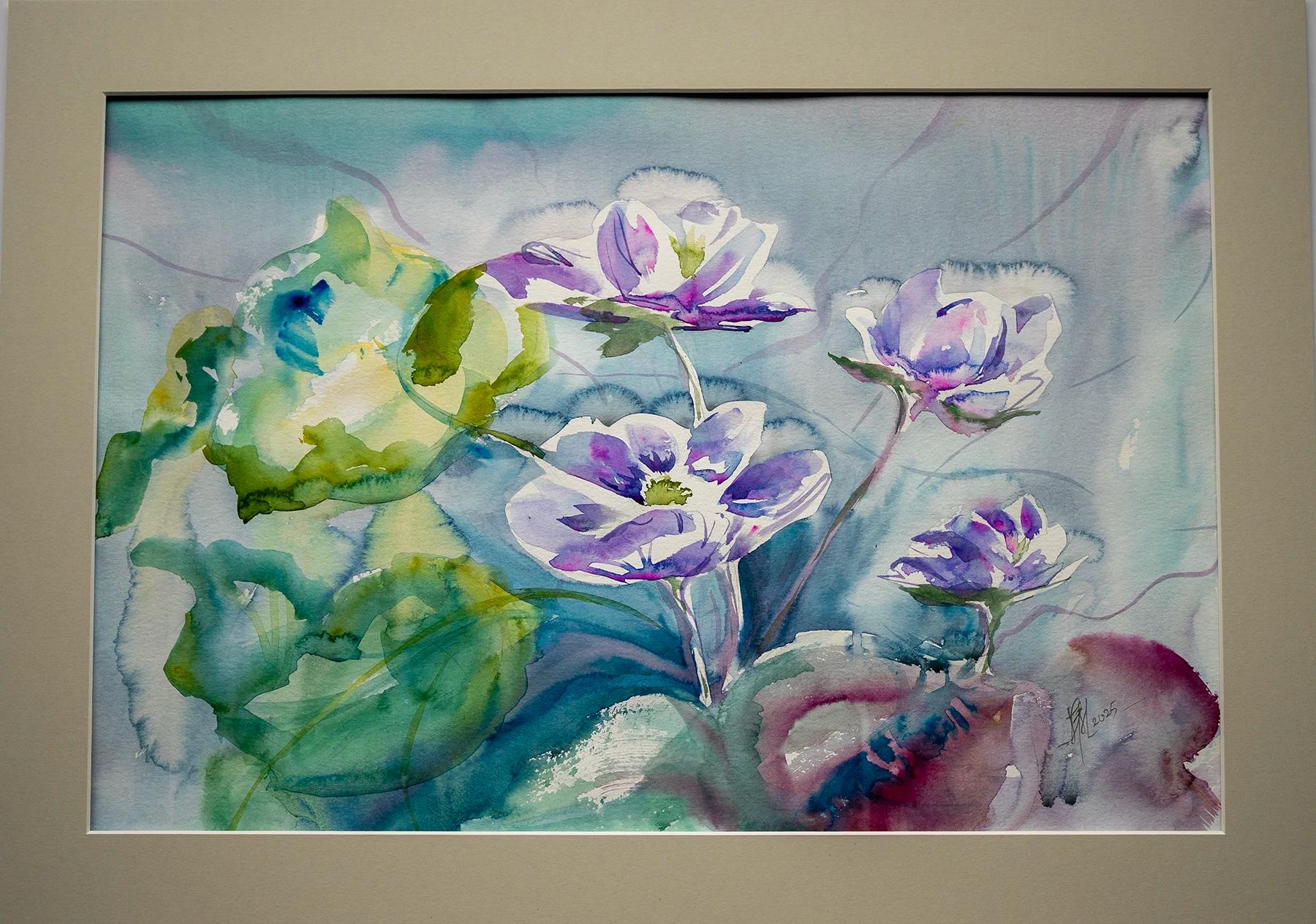 Dream – Aquarell von Margareta Maletska, Kollektion Von Neuanfängen (Detail 4)