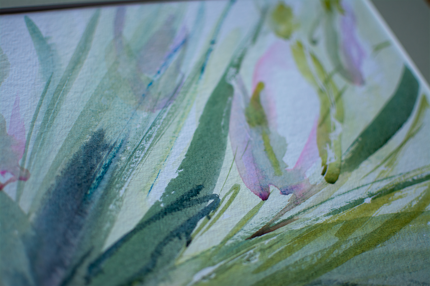Breathe – Aquarell von Margareta Maletska, Kollektion Von Neuanfängen