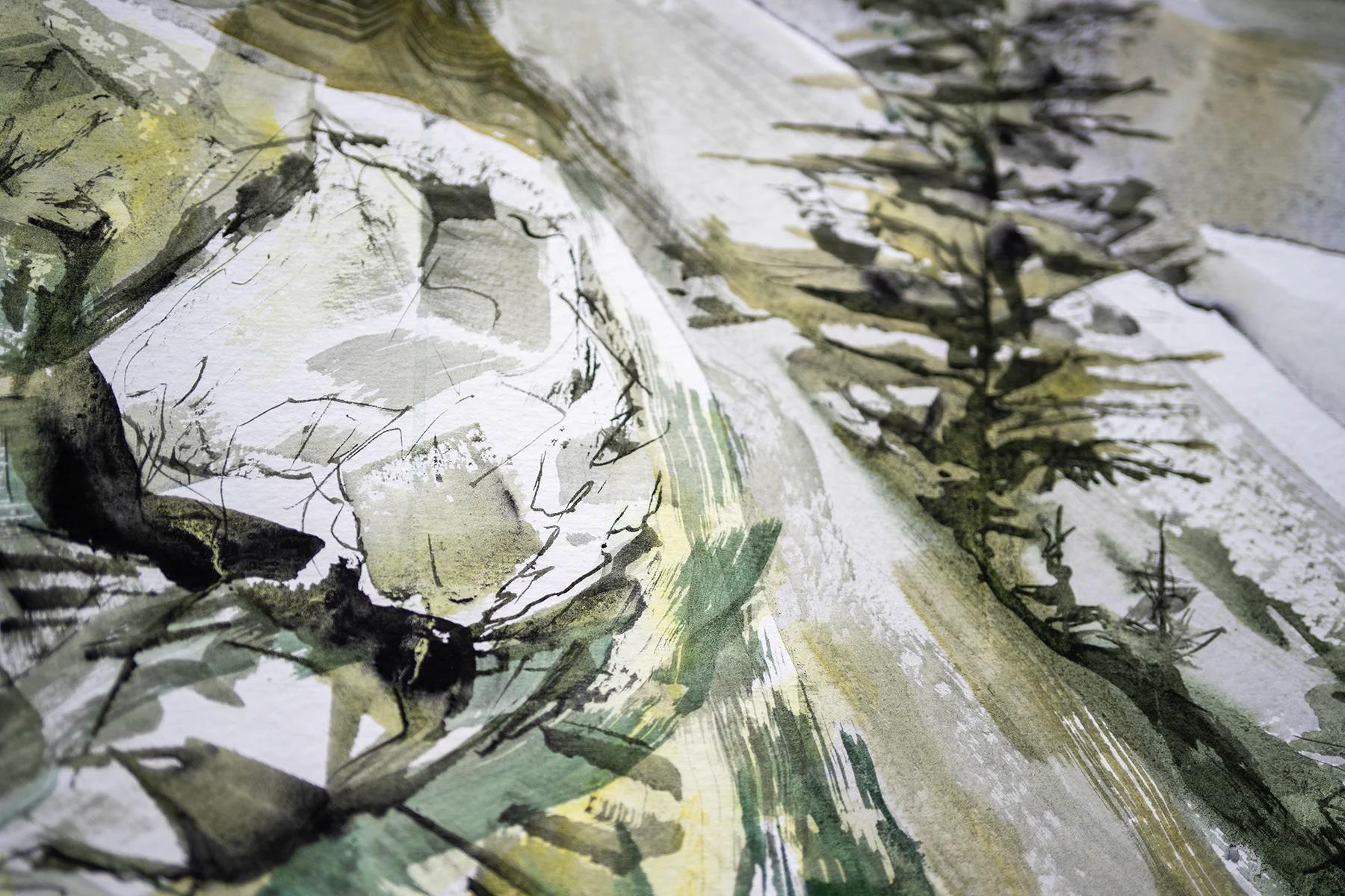Vision – Aquarell von Margareta Maletska, Kollektion Von Neuanfängen (Detail 1)