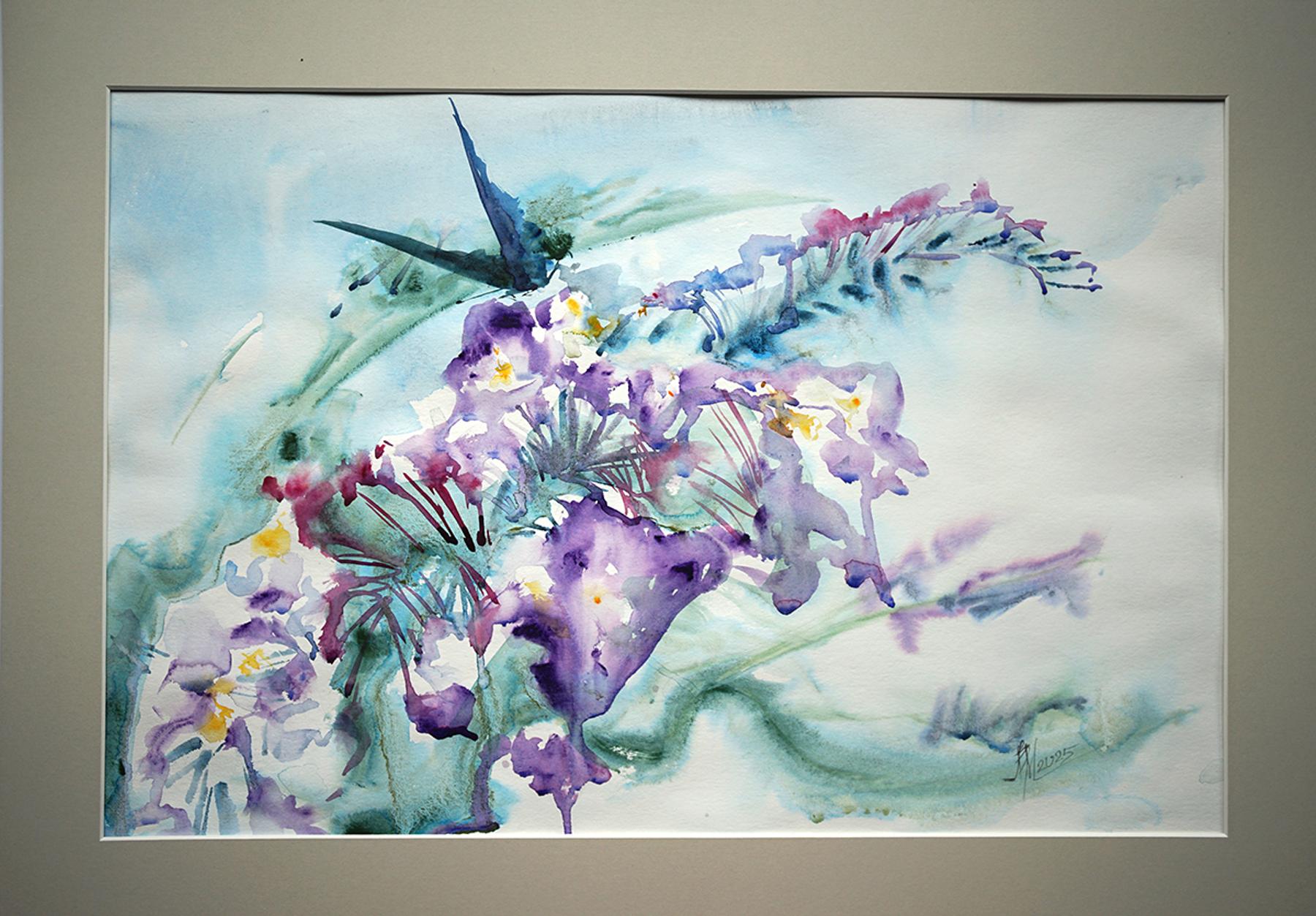 Wings – Aquarell von Margareta Maletska, Kollektion Von Neuanfängen (Detail 2)
