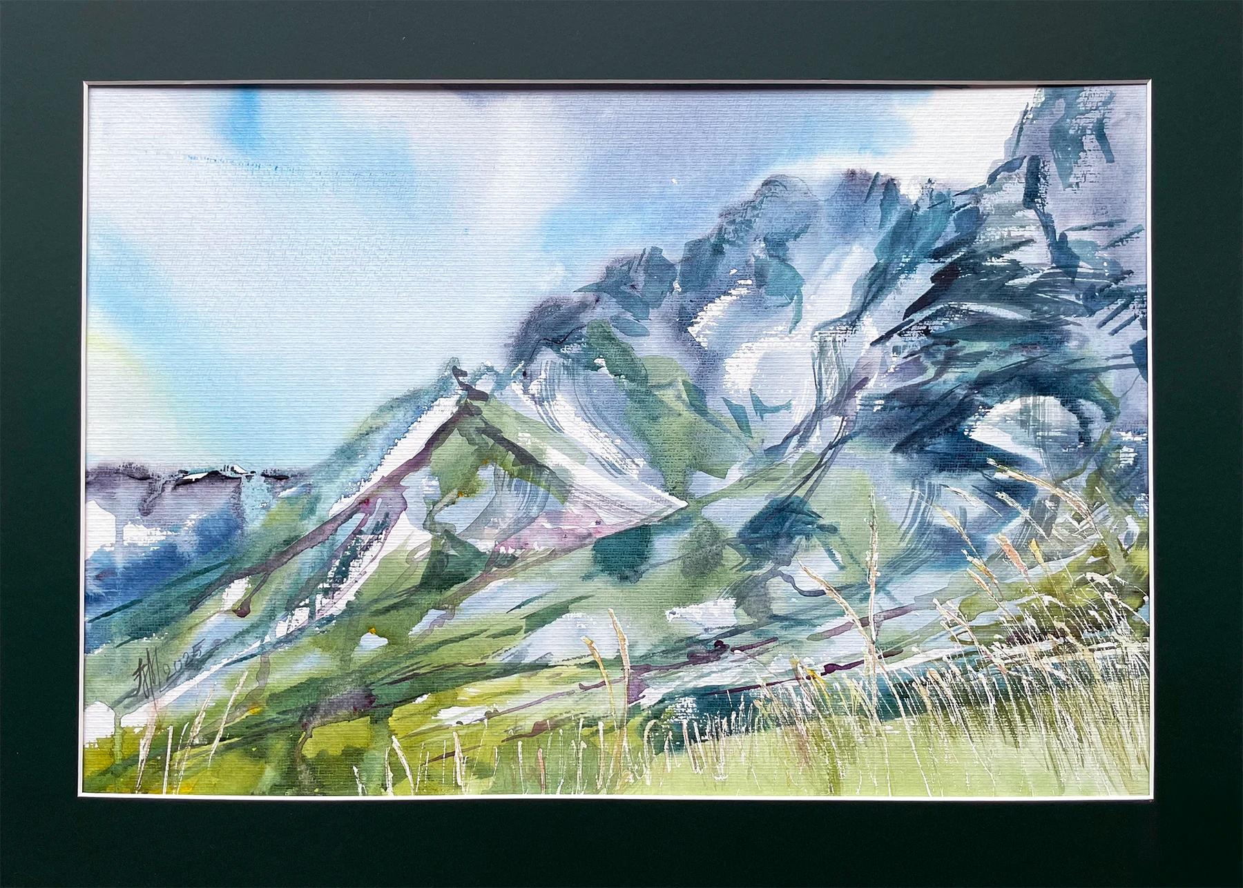Ways – Aquarell von Margareta Maletska, Kollektion Von Neuanfängen (Detail 4)