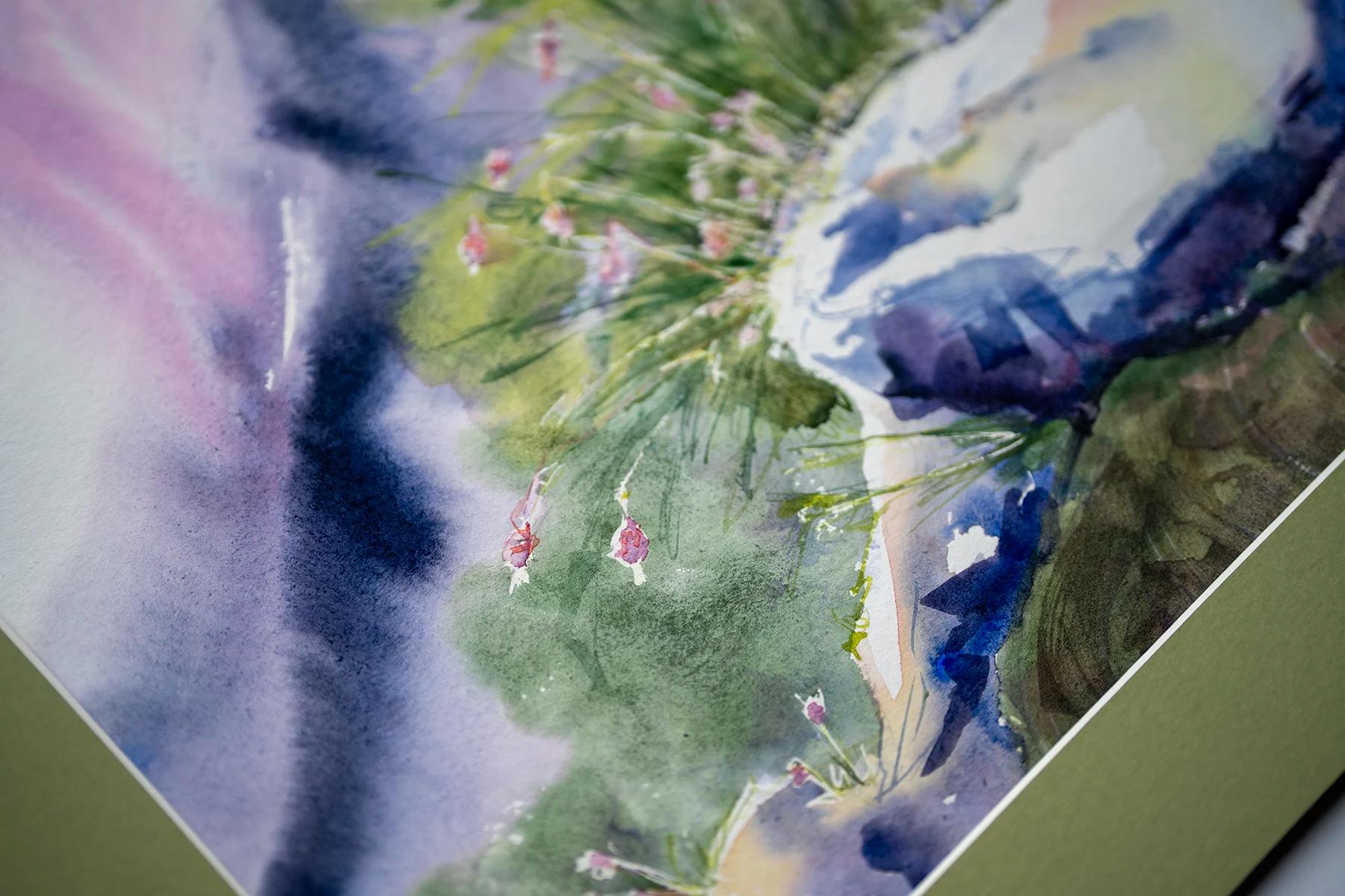 Stones – Aquarell von Margareta Maletska, Kollektion Von Neuanfängen (Detail 2)