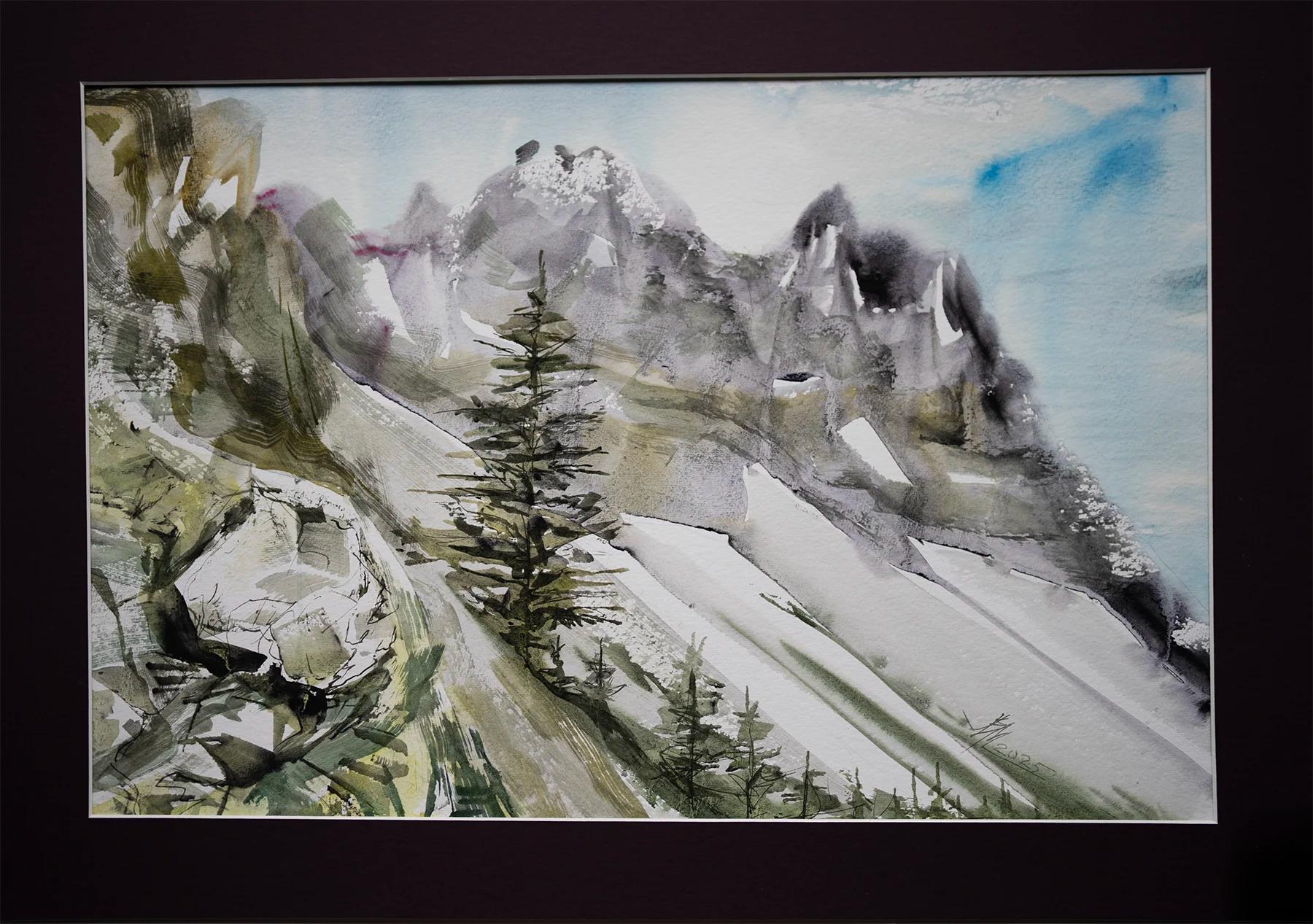 Vision – Aquarell von Margareta Maletska, Kollektion Von Neuanfängen (Detail 4)