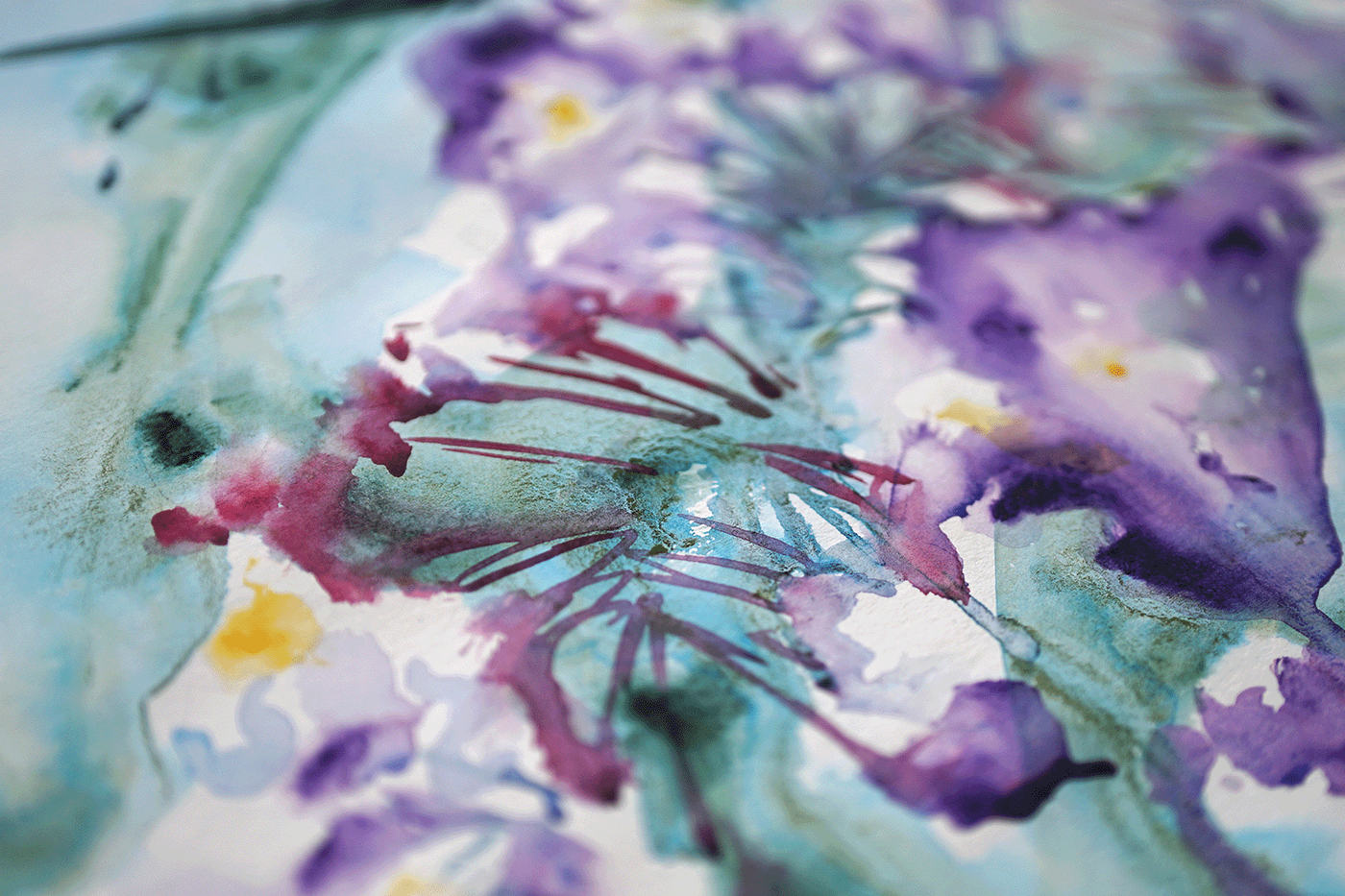 Wings – Aquarell von Margareta Maletska, Kollektion Von Neuanfängen