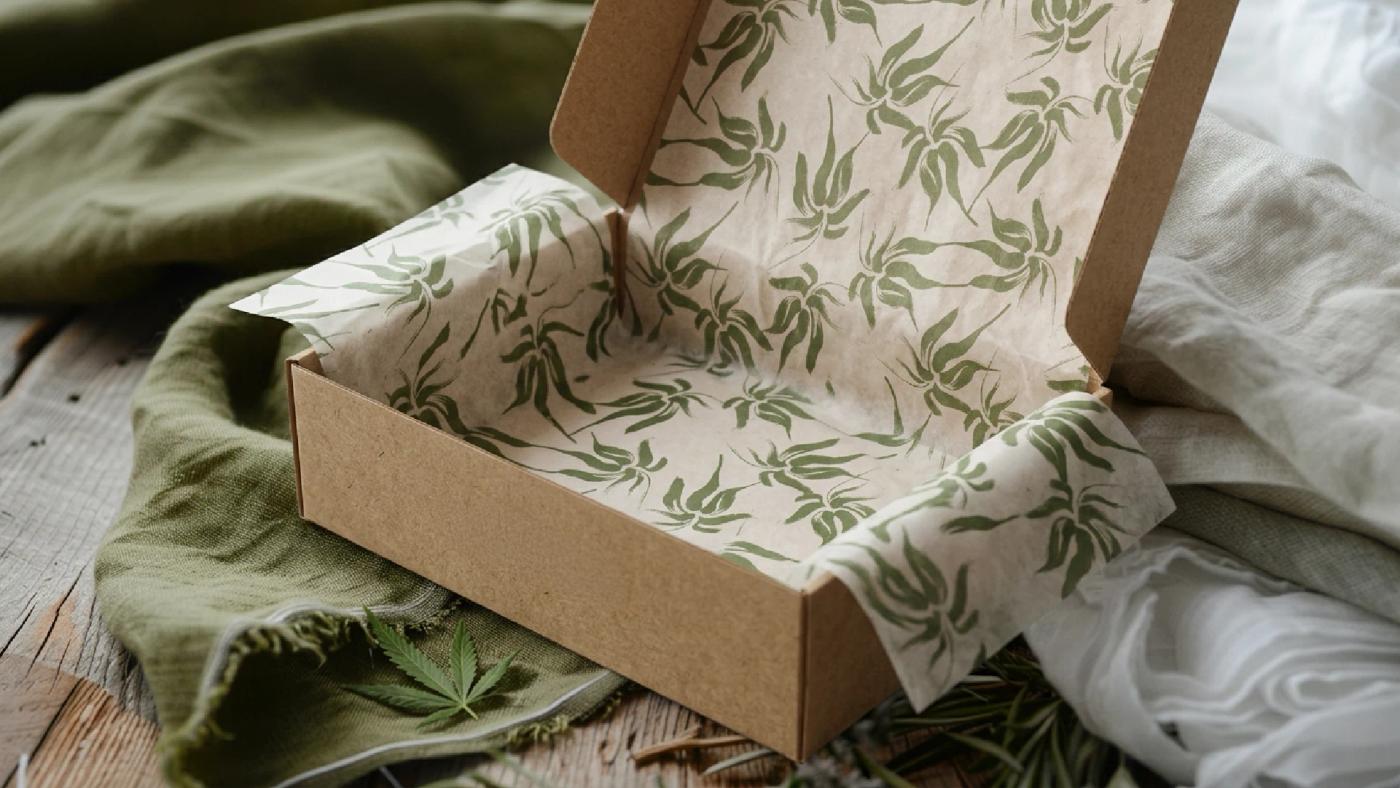 Packaging Design für Hanftextilien – Design von Margareta Maletska