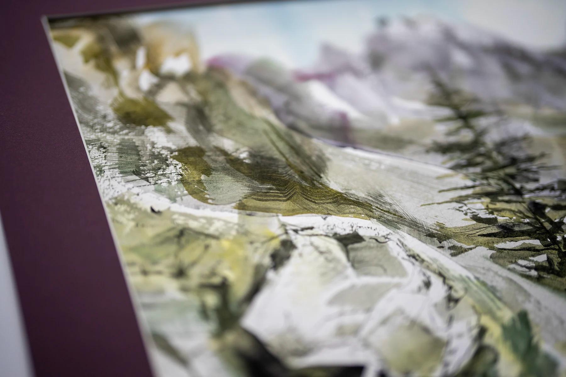 Vision – Aquarell von Margareta Maletska, Kollektion Von Neuanfängen (Detail 2)