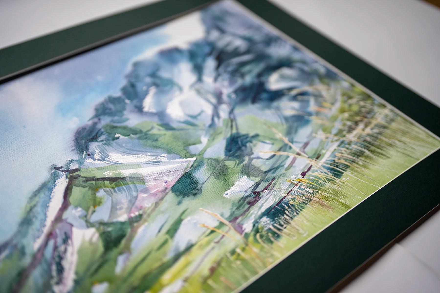 Ways – Aquarell von Margareta Maletska, Kollektion Von Neuanfängen (Detail 2)