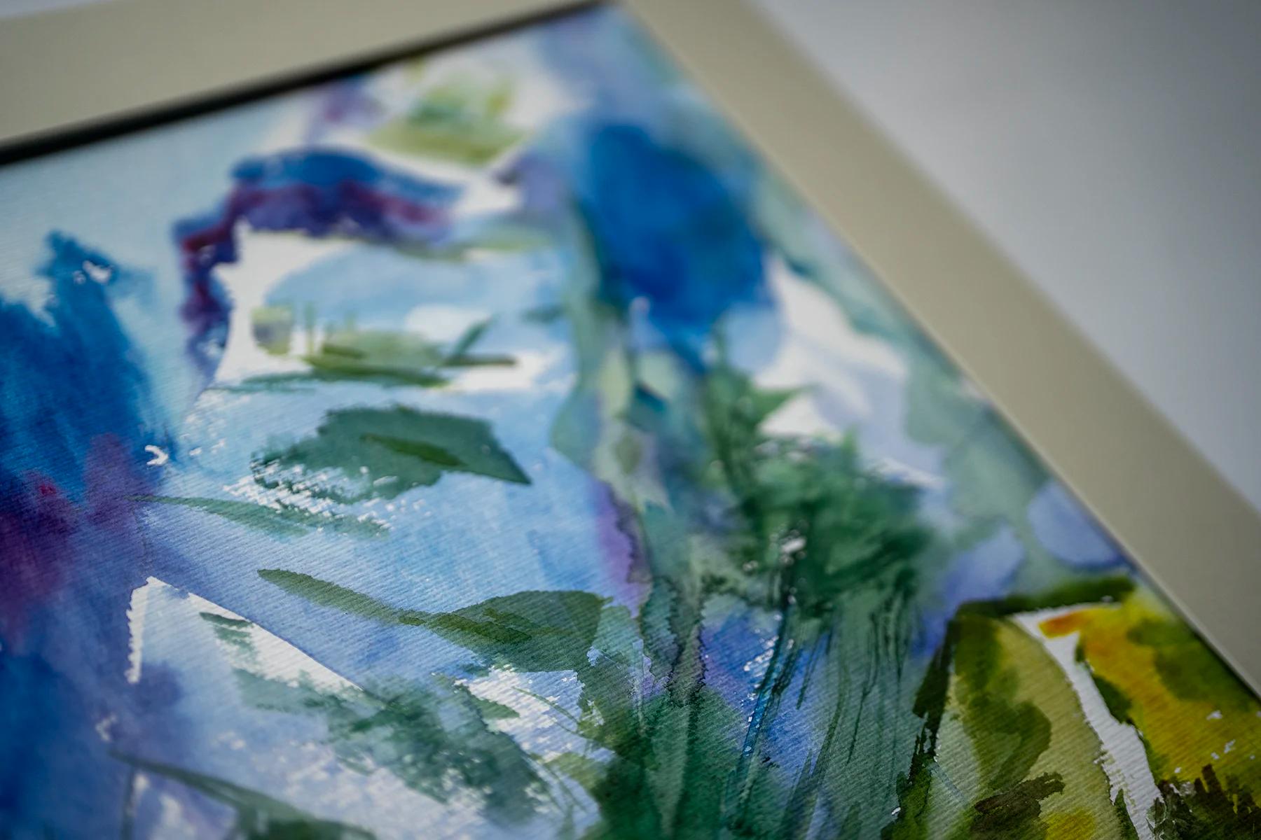 Shine – Aquarell von Margareta Maletska, Kollektion Von Neuanfängen (Detail 1)