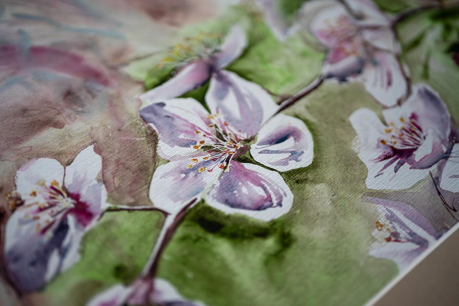 Bloom – Aquarell von Margareta Maletska, Kollektion Von Neuanfängen