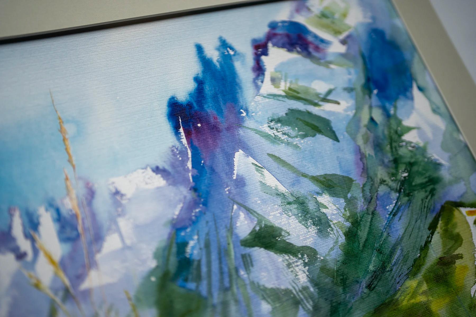Shine – Aquarell von Margareta Maletska, Kollektion Von Neuanfängen (Detail 3)