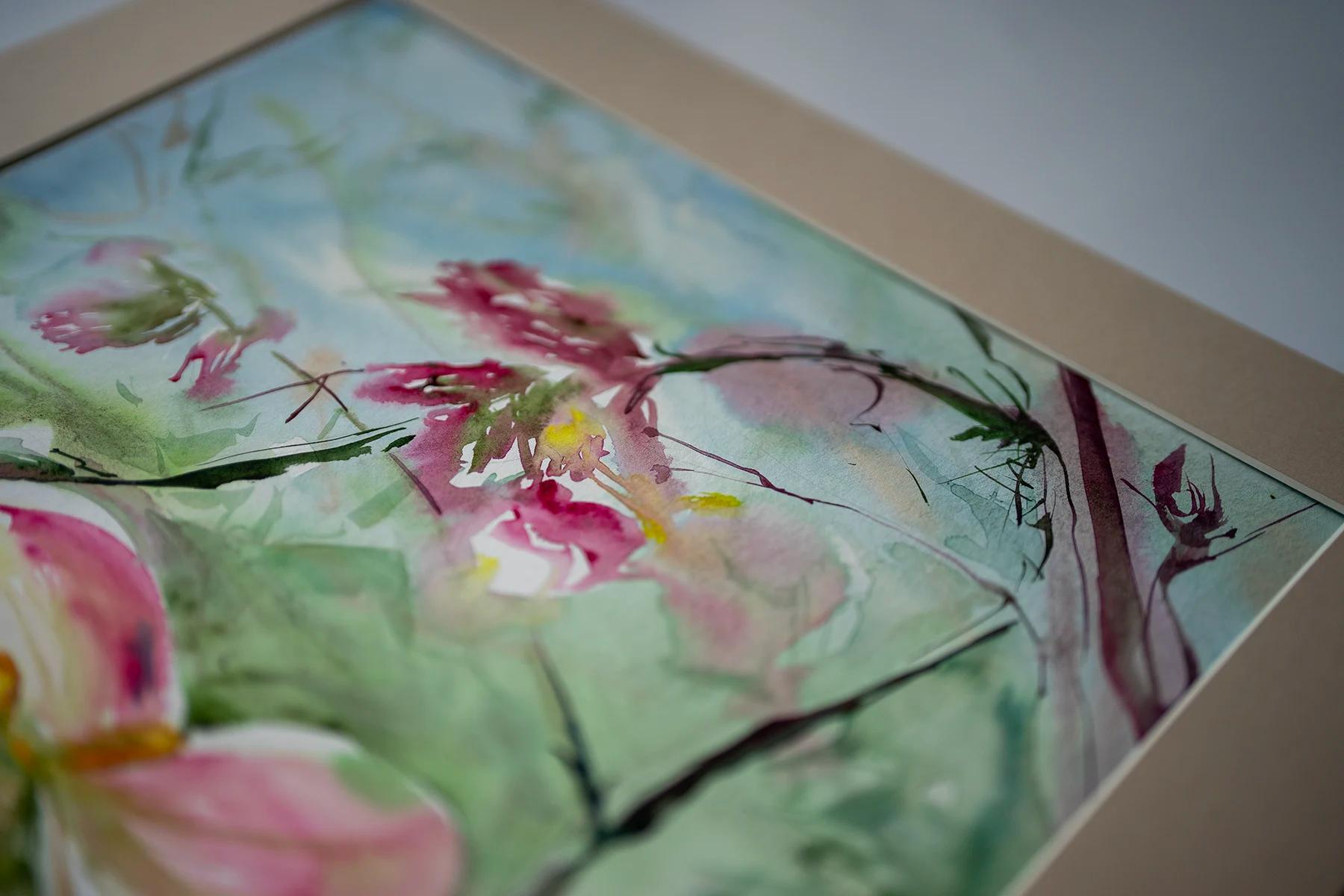 Passion – Aquarell von Margareta Maletska, Kollektion Von Neuanfängen (Detail 3)