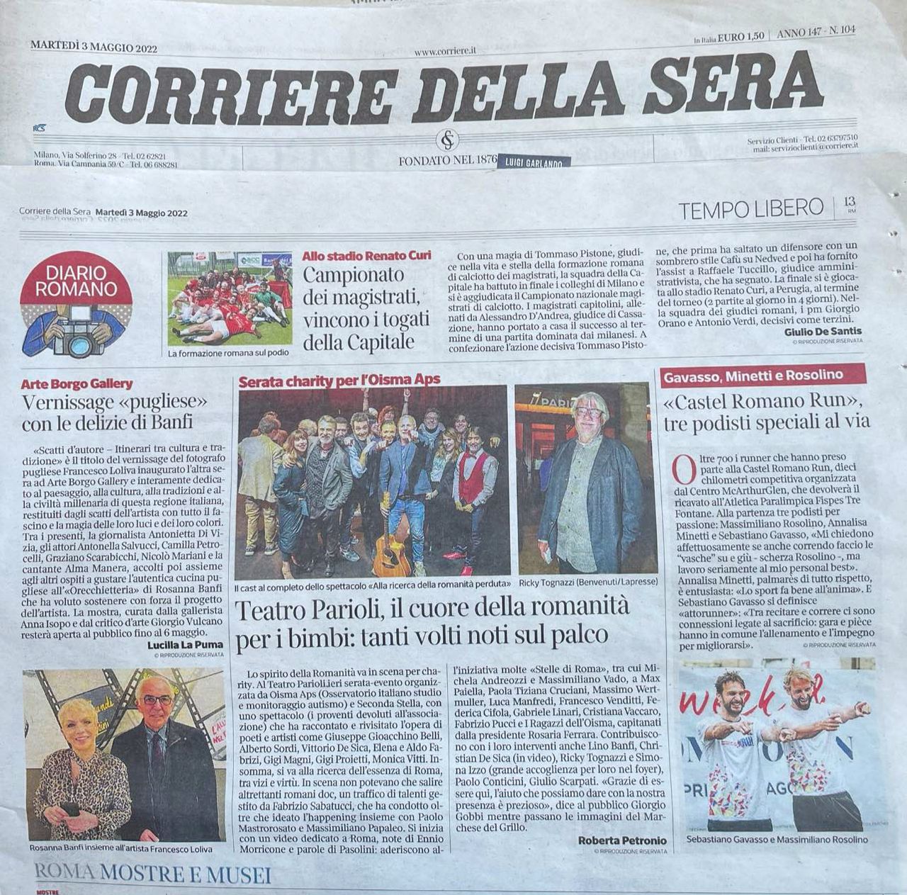 CORRIERE DELLA SERA - ARTEBORGO GALLERY
