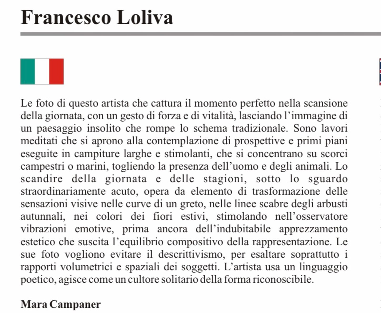 MARA CAMPANER — fotografia 1 di Francesco Loliva