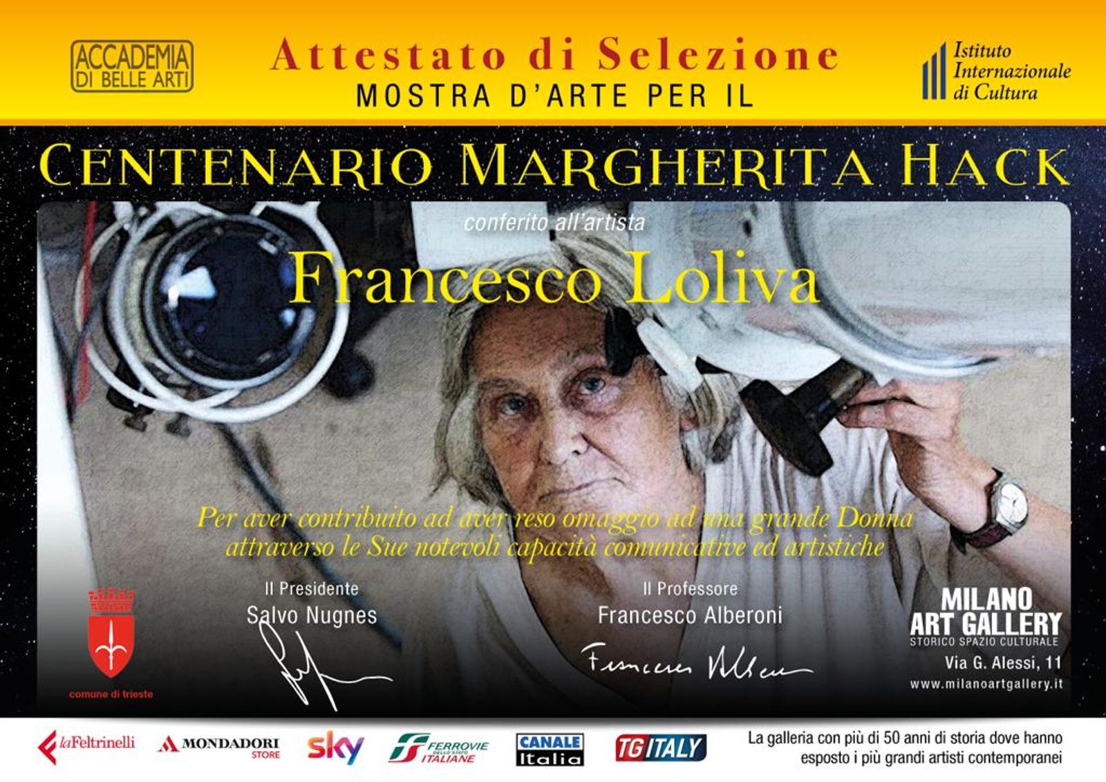 CENTENARIO MARGHERITA HACK - 11 DICEMBRE 2022 MILANO — fotografia 1 di Francesco Loliva