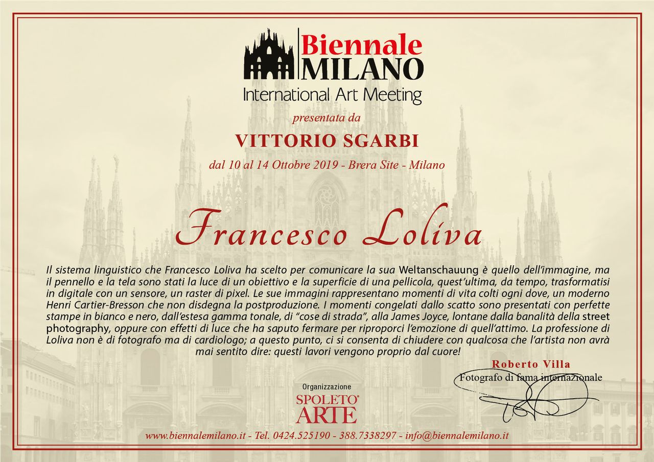 ROBERTO VILLA - BIENNALE MILANO 2019