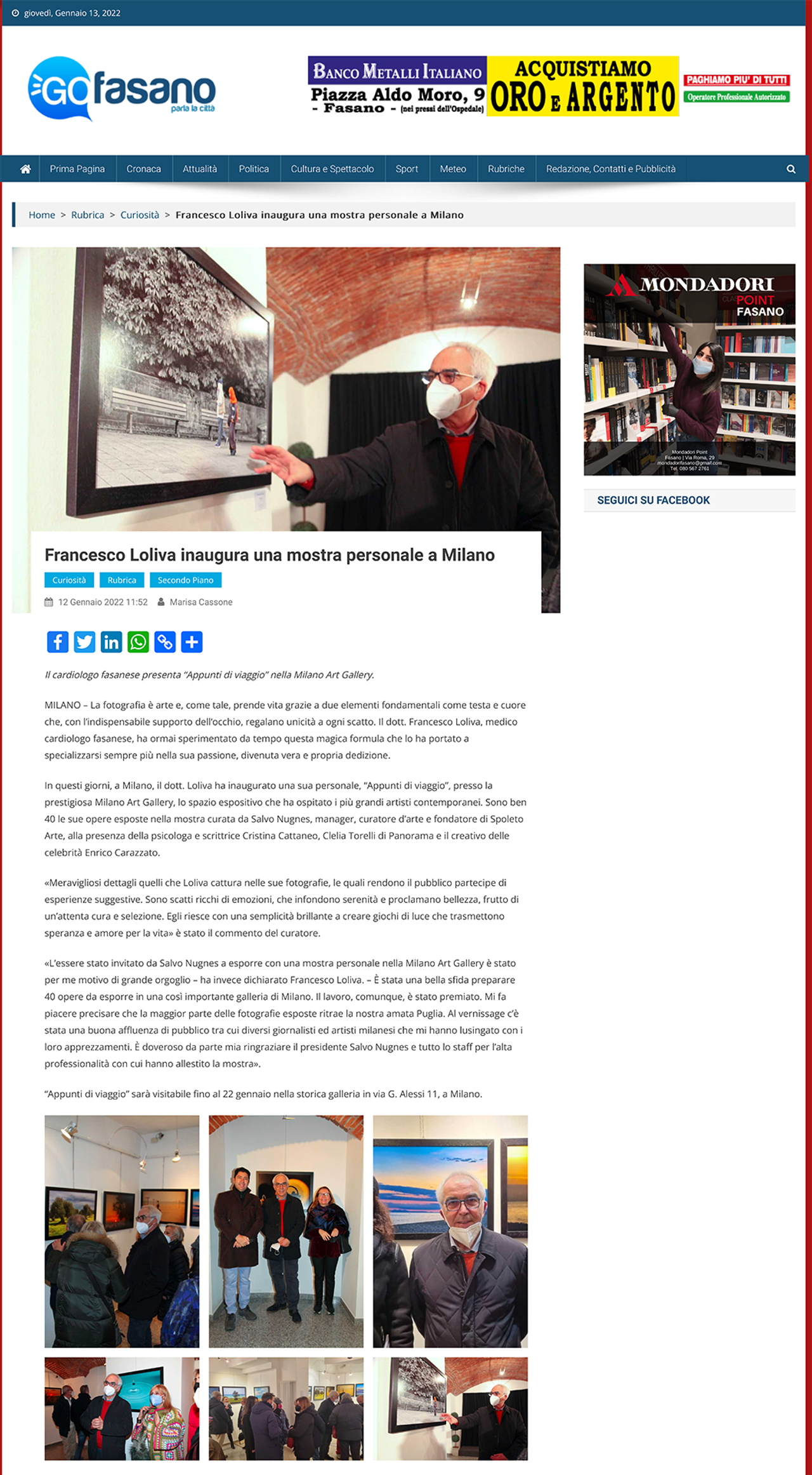 PERSONALE MILANO ART GALLERY