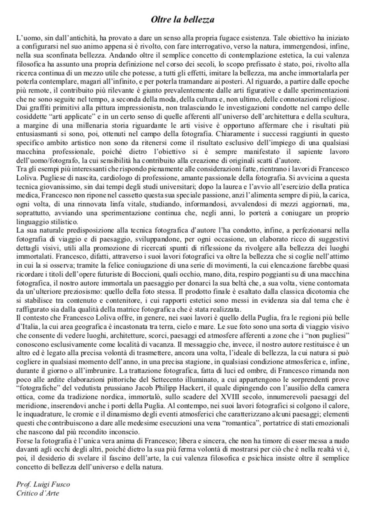 Prof. LUIGI FUSCO