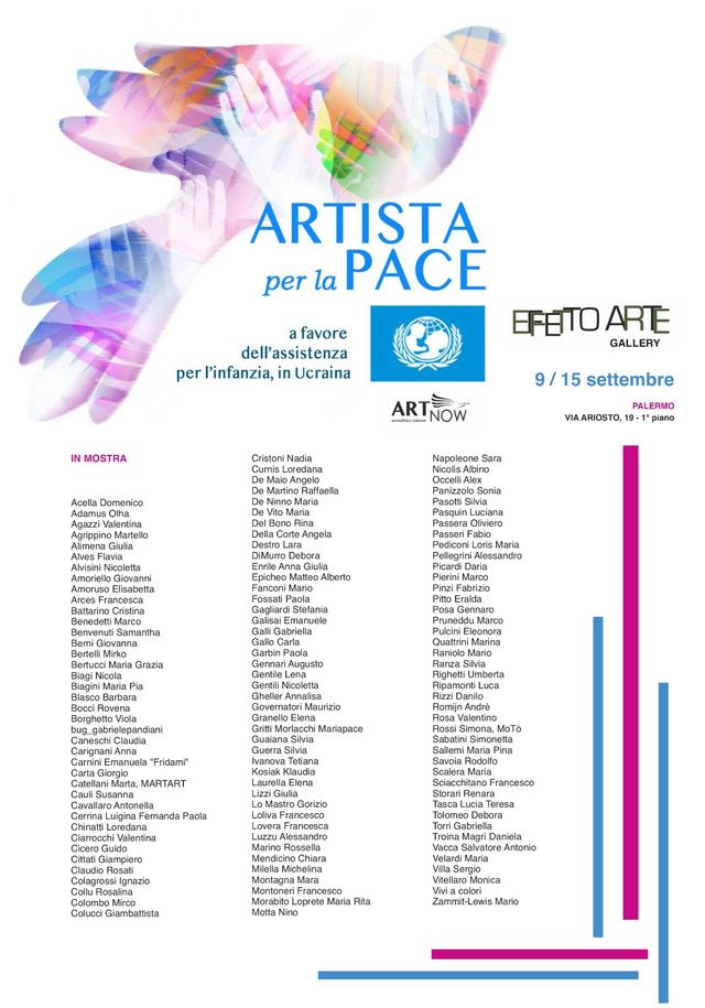 ARTISTI PER LA PACE - PALERMO 9 SETTEMBRE
