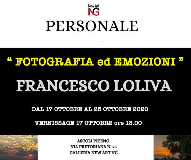 FOTOGRAFIA ED EMOZIONI -NEW ART GALLERY Ascoli Piceno 17 OTTOBRE 2020