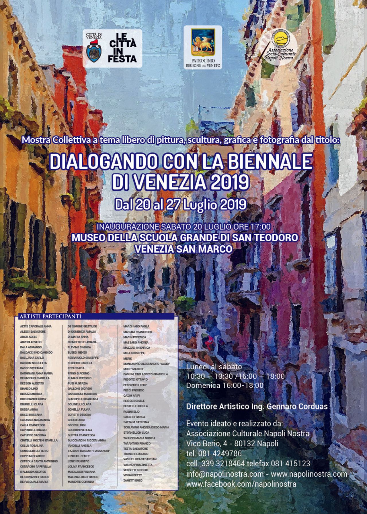 DIALOGANDO CON LA BIENNALE - VENEZIA 20 LUGLIO 2019