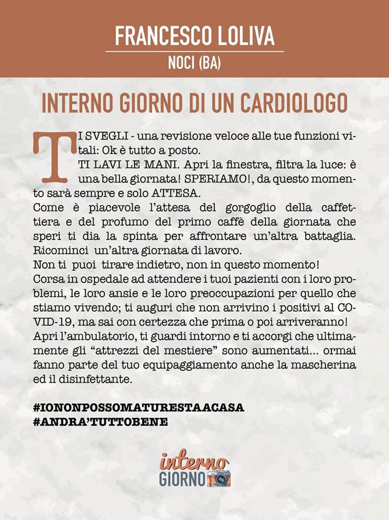 Interno giorno 20 MARZO 2020