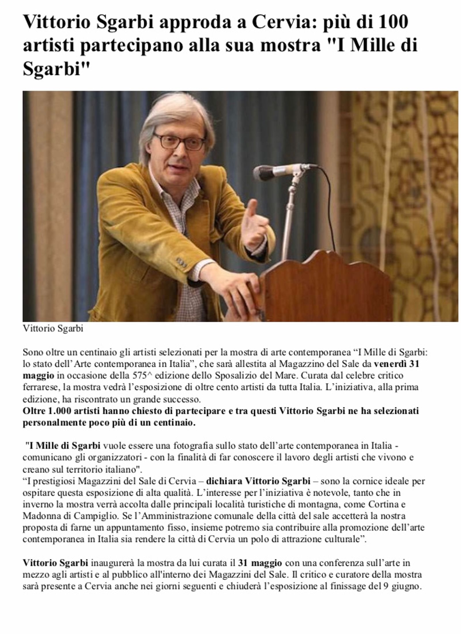 I MILLE DI SGARBI - 31 MAGGIO 9 GIUGNO 2019 — fotografia 17 di Francesco Loliva