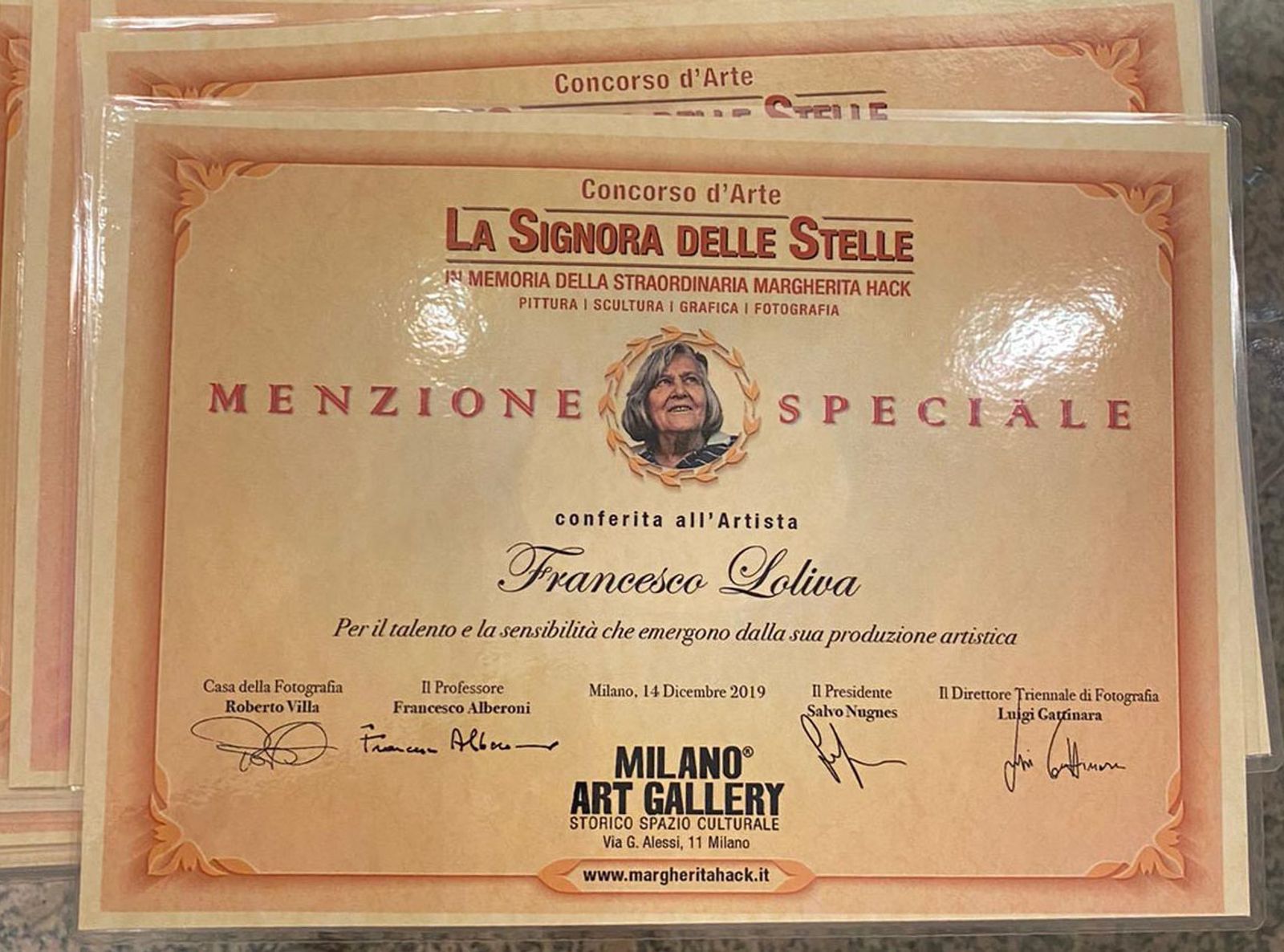 CONCORSO D'ARTE LA SIGNORA DELLE STELLE-In memoria di Margherita Hack 14 dicembre 2019 — fotografia 2 di Francesco Loliva