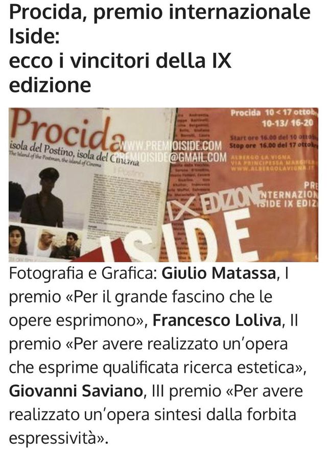 PREMIO ISIDE - PROCIDA
