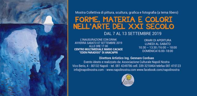 FORME, MATERIE E COLORI NELL'ARTE DEL XXI SECOLO - ANACAPRI