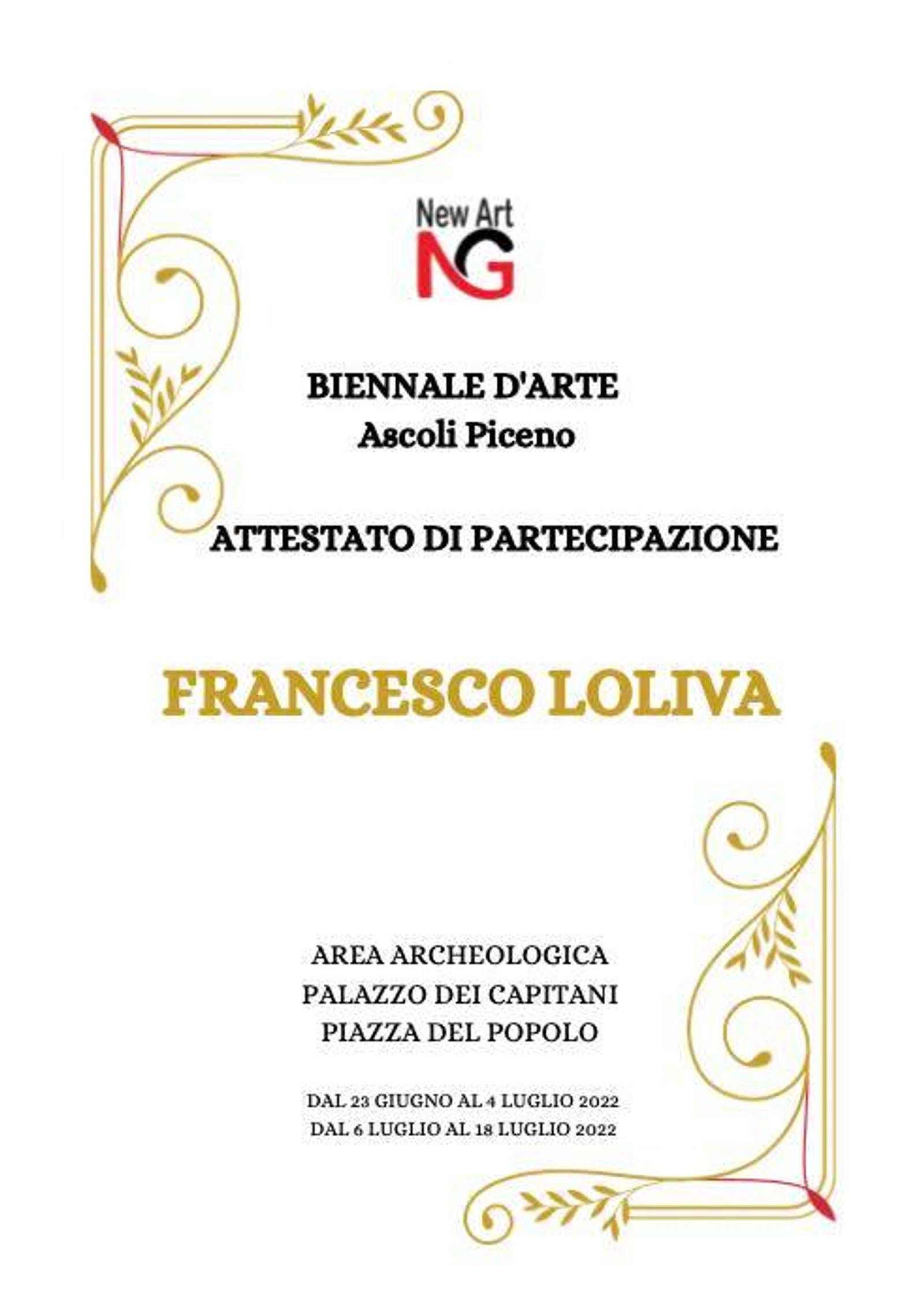 BIENNALE D'ARTE ASCOLI PICENO - 23 GIUGNO 2022 — fotografia 3 di Francesco Loliva