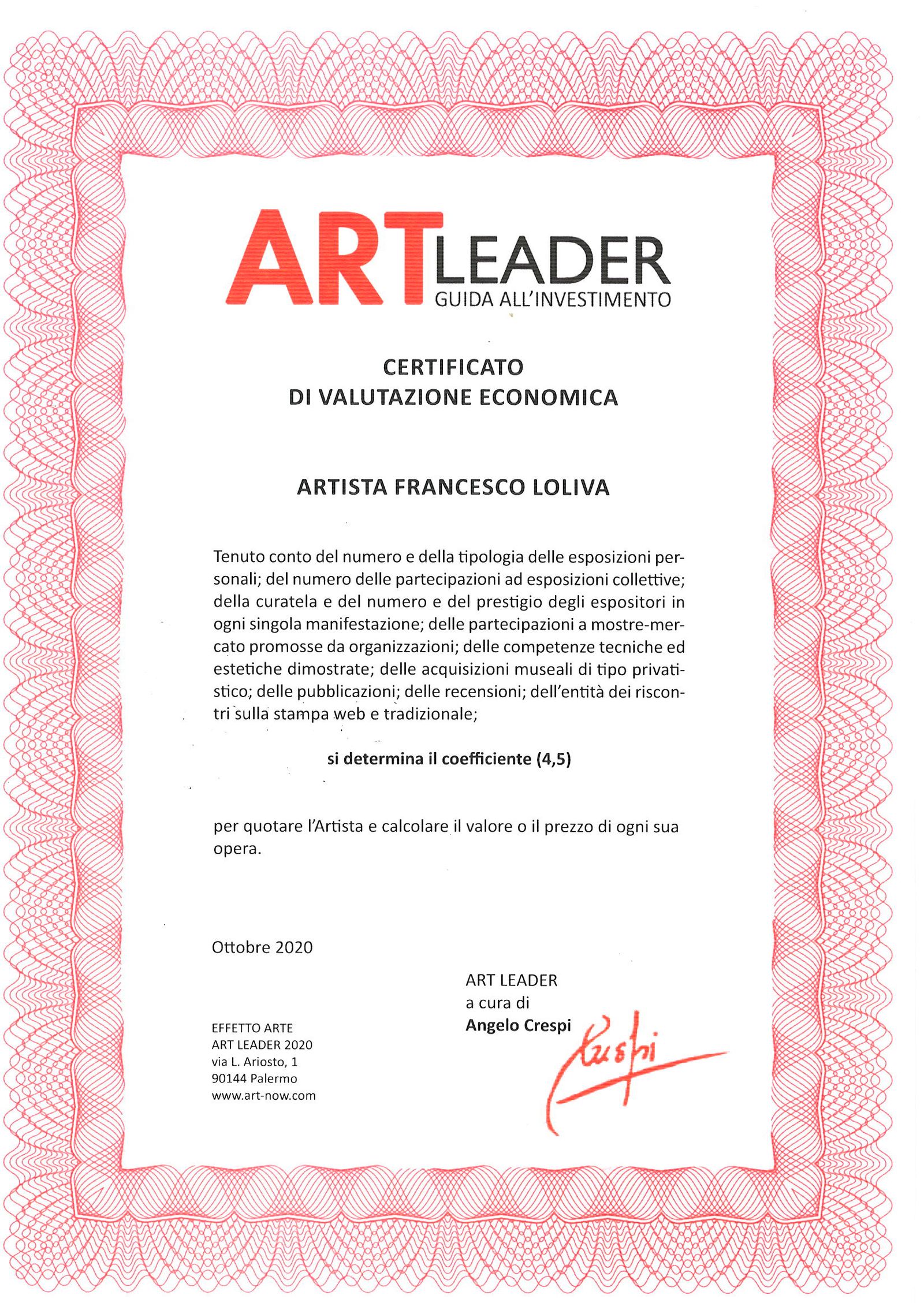 ART Leader a cura di Angelo Crespi — fotografia 4 di Francesco Loliva